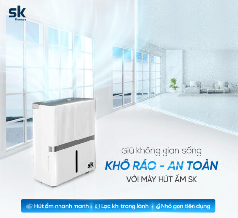 Máy hút ẩm lọc khí SK Sumikura trợ thủ MÙA NỒM